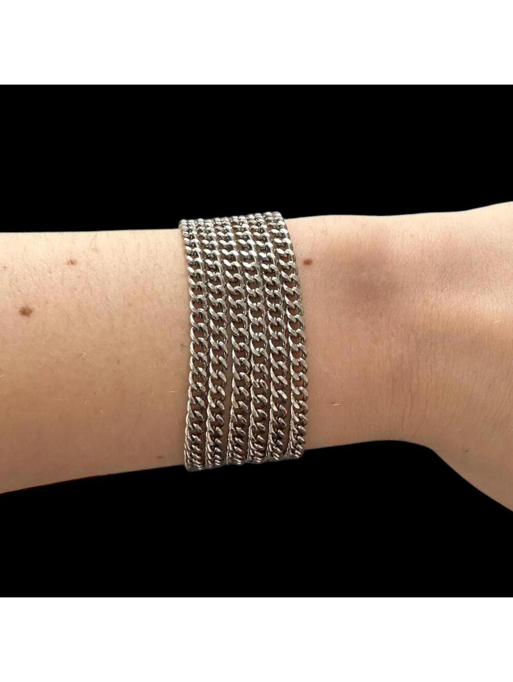 Judy Lee Vintage Silver Tone Multi Chain Bracelet